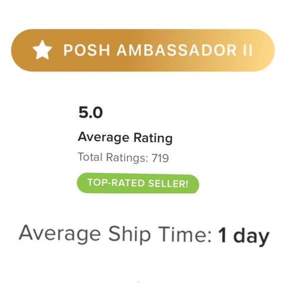 Poshmark Ambassador II. Fast Shipping. 5 Star Rated. - Picture 1 of 6